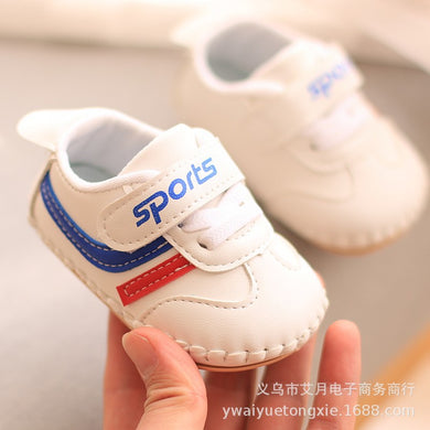 Baby Shoes Soft-soled Toddler Shoes 0-1-2 Years Old Boy Baby Shoes Breathable Girls Shoes Toddler Spring And Autumn Leather Small White Shoes